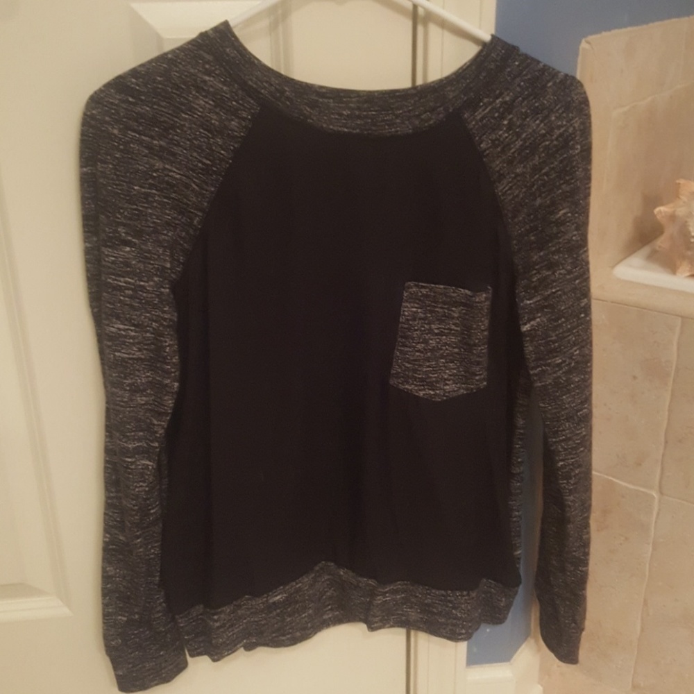 Black two toned sweatshirt